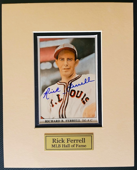 Rick Ferrell Signed St. Louis Brown/Boston Red Sox Photo Matted 8 x 10