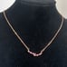 18K Rose Gold Pink Sapphire Necklace 2ct Diamond Womens Gemstone Chain Jewelry