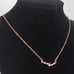 18K Rose Gold Pink Sapphire Necklace 2ct Diamond Womens Gemstone Chain Jewelry