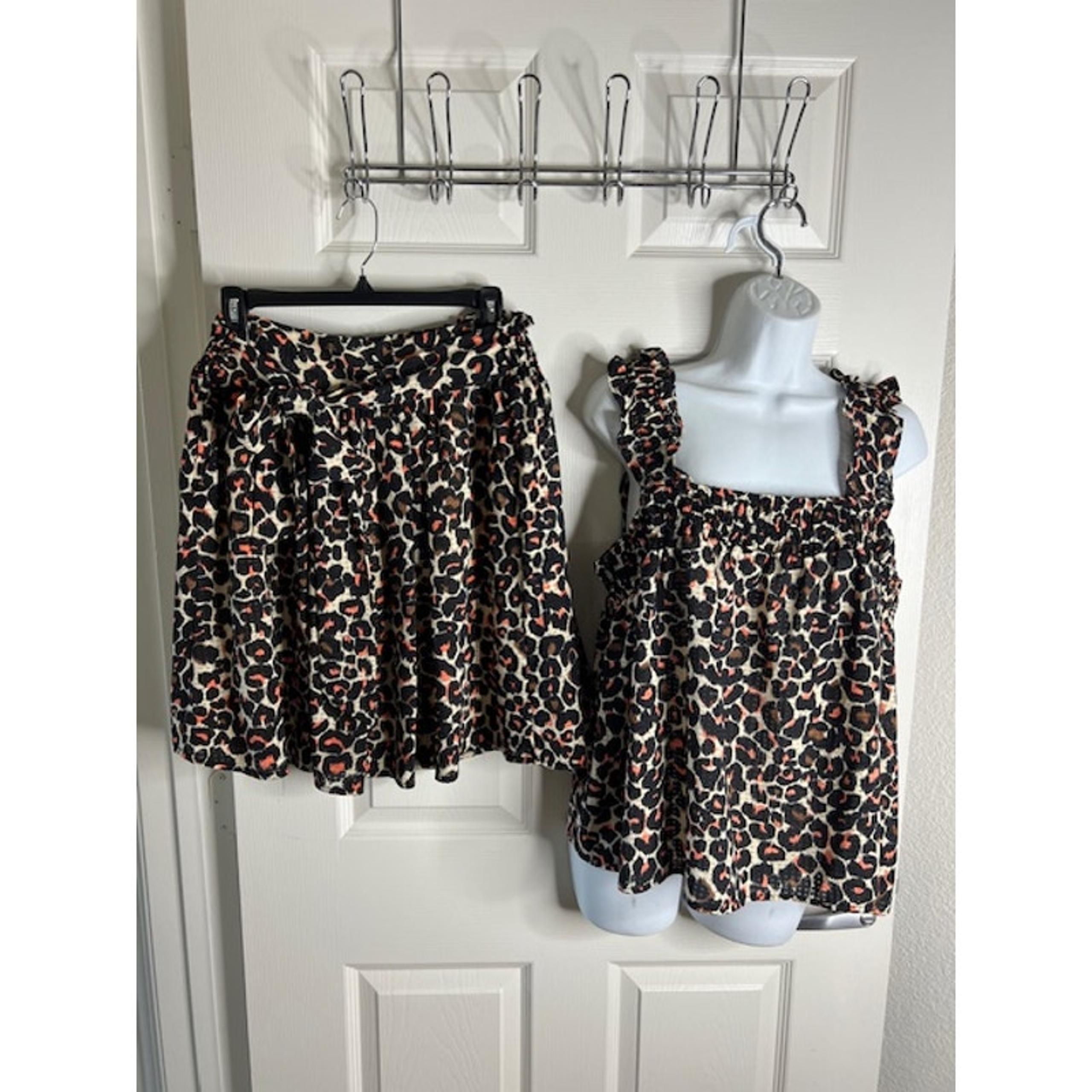 Who What Wear Women's Animal Print Tank/Skirt Set Outfit Black NEW ~ Size M/L