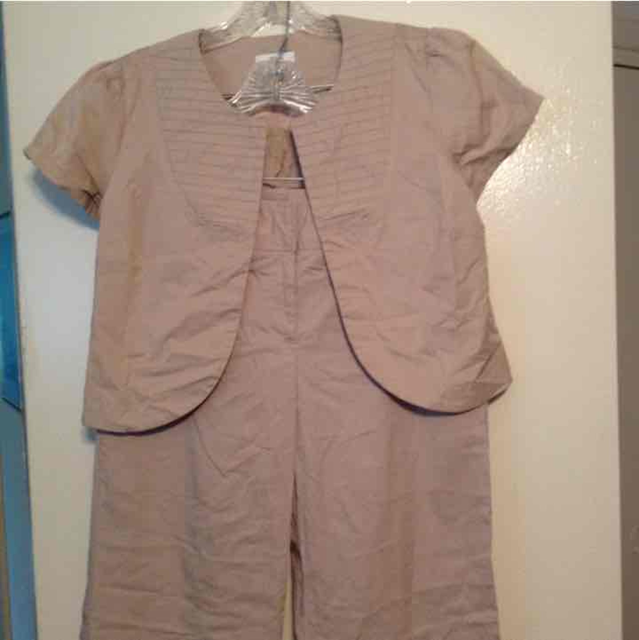 Ann Taylor Loft beige pants suit 8