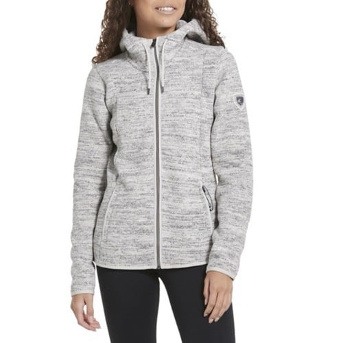 Kuhl Ascendyr Hooded Fleece Jacket Full Zip Women’s Size XL, Ash Grey