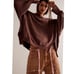 NWT We the Free Camden Distressed Chocolate Love Sweatshirt Size XS Brown