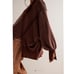 NWT We the Free Camden Distressed Chocolate Love Sweatshirt Size XS Brown