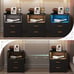 Black Nightstand with Charging Station,Night Stands with 2 Drawers