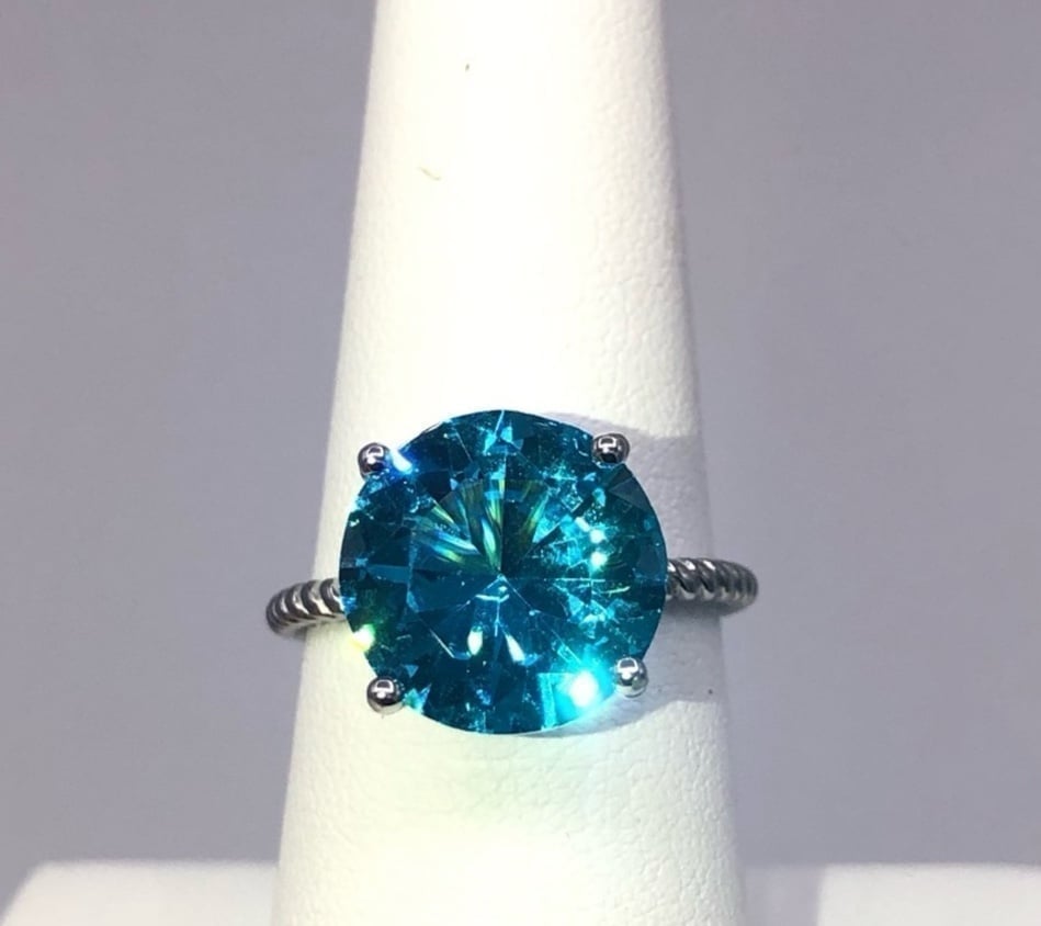 4ct Blue Apatite Ring SIZE 7