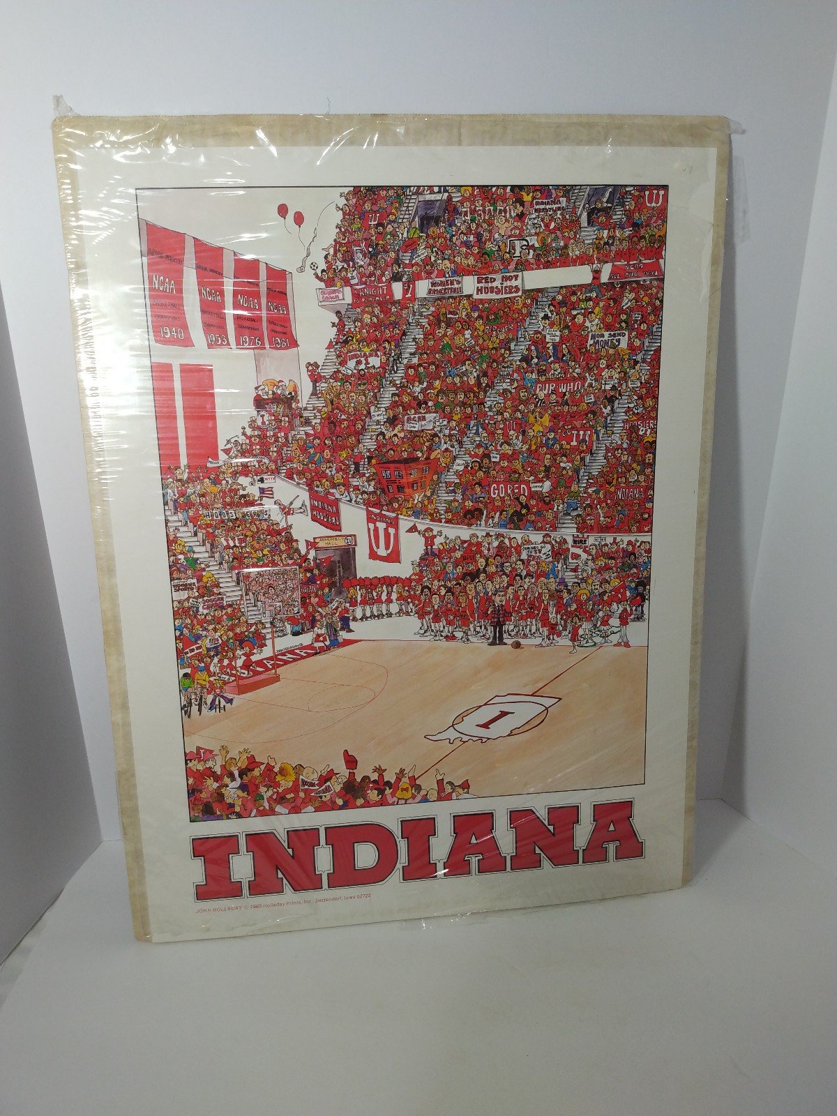 Rare New Vintage 1983 John Holladay Indiana Hoosiers Basketball Poster