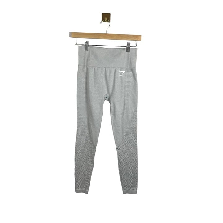 Gymshark Vital Seamless 2.0 Leggings in Light Grey Marl Size S
