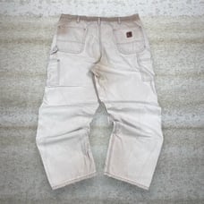 Vintage Carhartt Carpenter Pants Light Tan Canvas Baggy Dungarees Painters 90s
