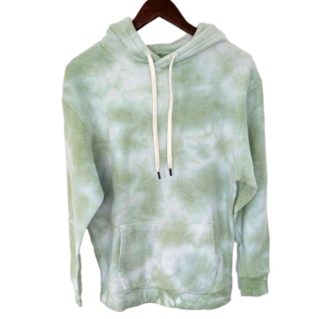 Feat Blanketblend Hoodie Matcha Light Green Tie-dye Soft Sweatshirt Size Medium
