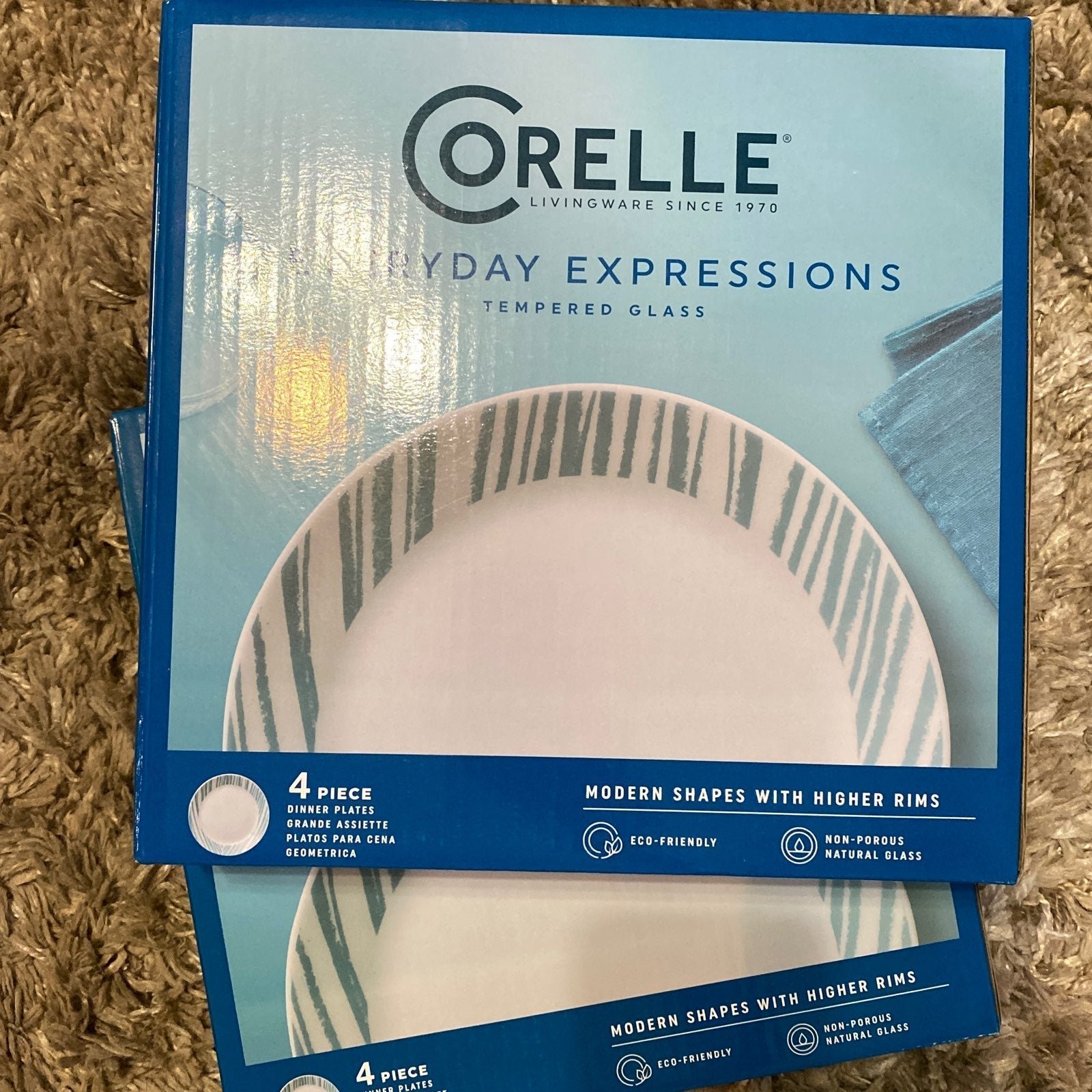 Lot of (2) 4 pc corelle dinner plates
