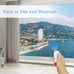 Tosima W2 Window Cleaner Robot, 3800Pa Suction Power Remote Control, White