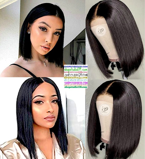Celebrity Human bob freepart lace wig