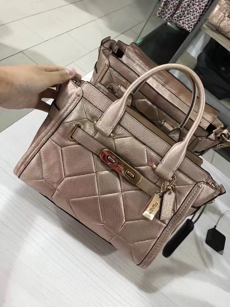 Coach swagger 27 medium size satchel NWT rose gold
