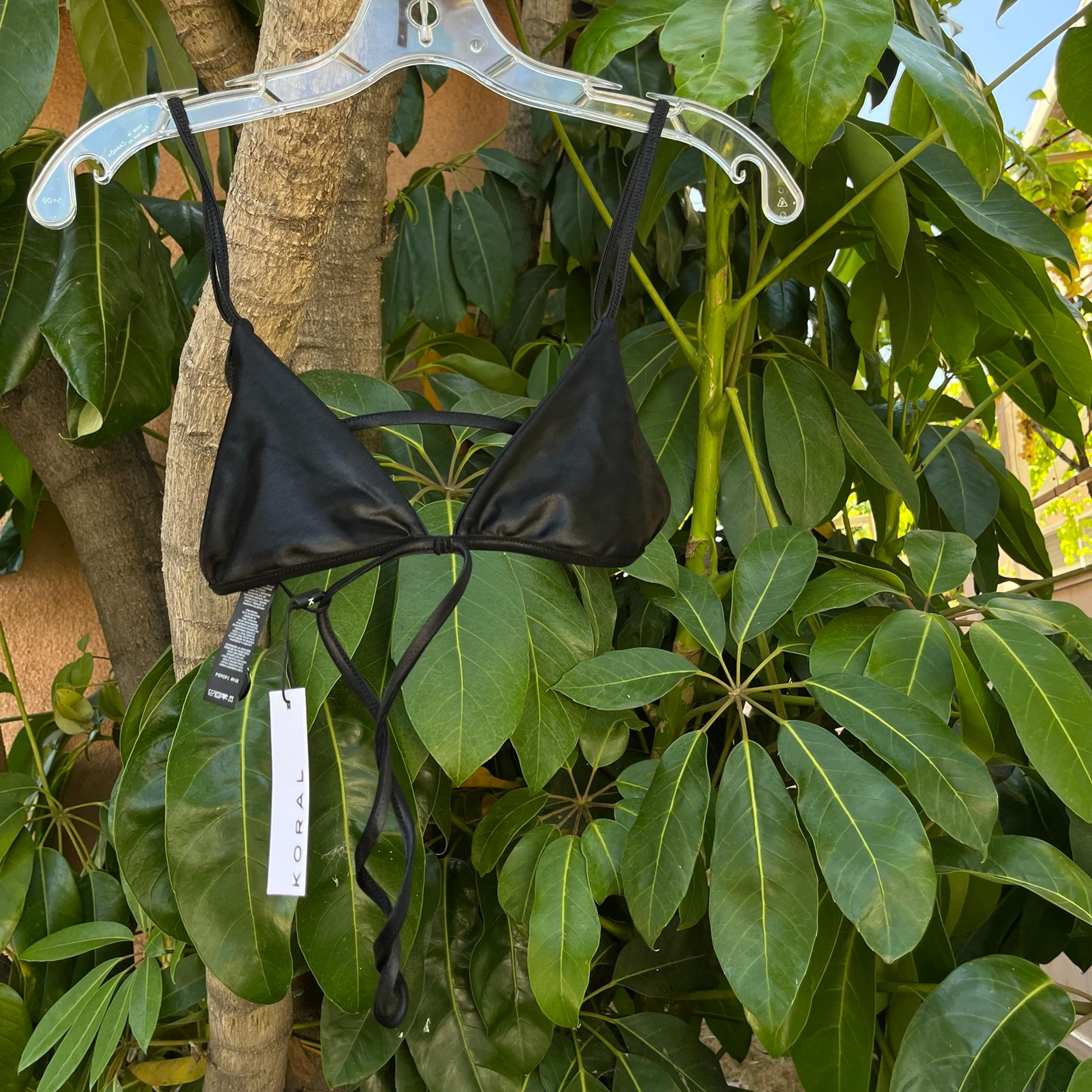 NWT Koral Matte Black Bikini top!