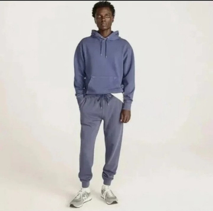 J.Crew Slim Fit French Terry Jogger Sweatpant XL 36-38 Garment Dyed Blue BNWT SO