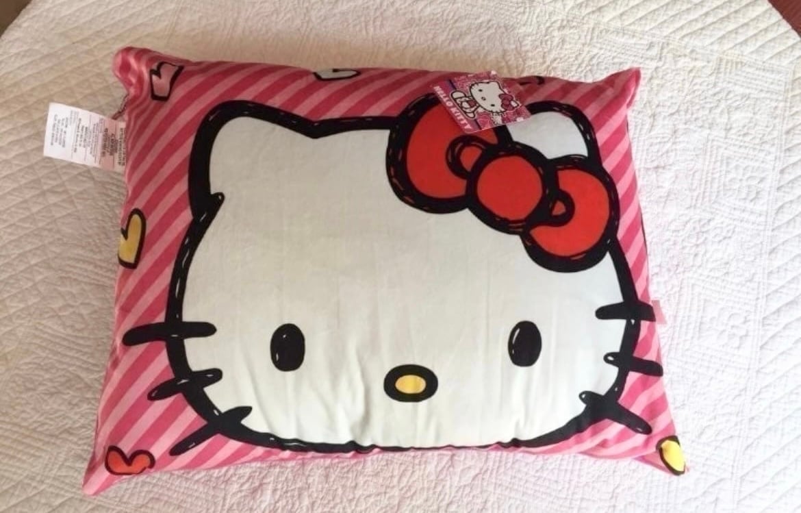 NWT Rare Sanrio Hello Kitty Hearts Large Pillow