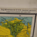Antique school pull down Africa map