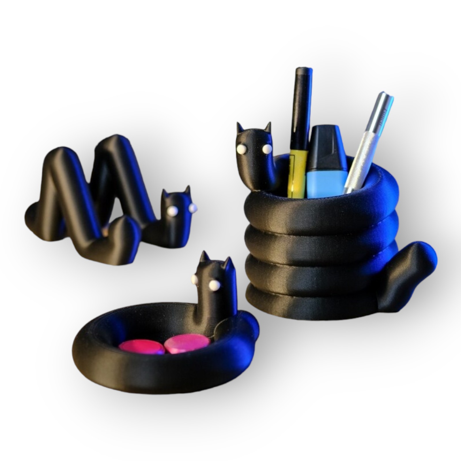 Goth Cat Desk Set