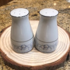 Noritake Dearborn Fine China Platinum Banded Salt and Pepper Shakers