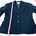 Jones New York Suit Womens Blazer Pants Suit Dark Brown, Pinstriped Size 6