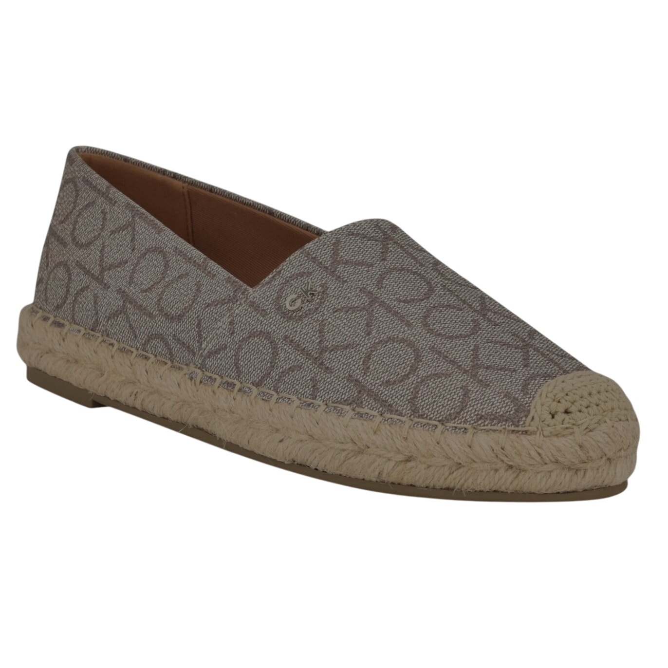 Calvin Klein Women's Popular Casual Espadrille Slip On Dark Natural Size 8