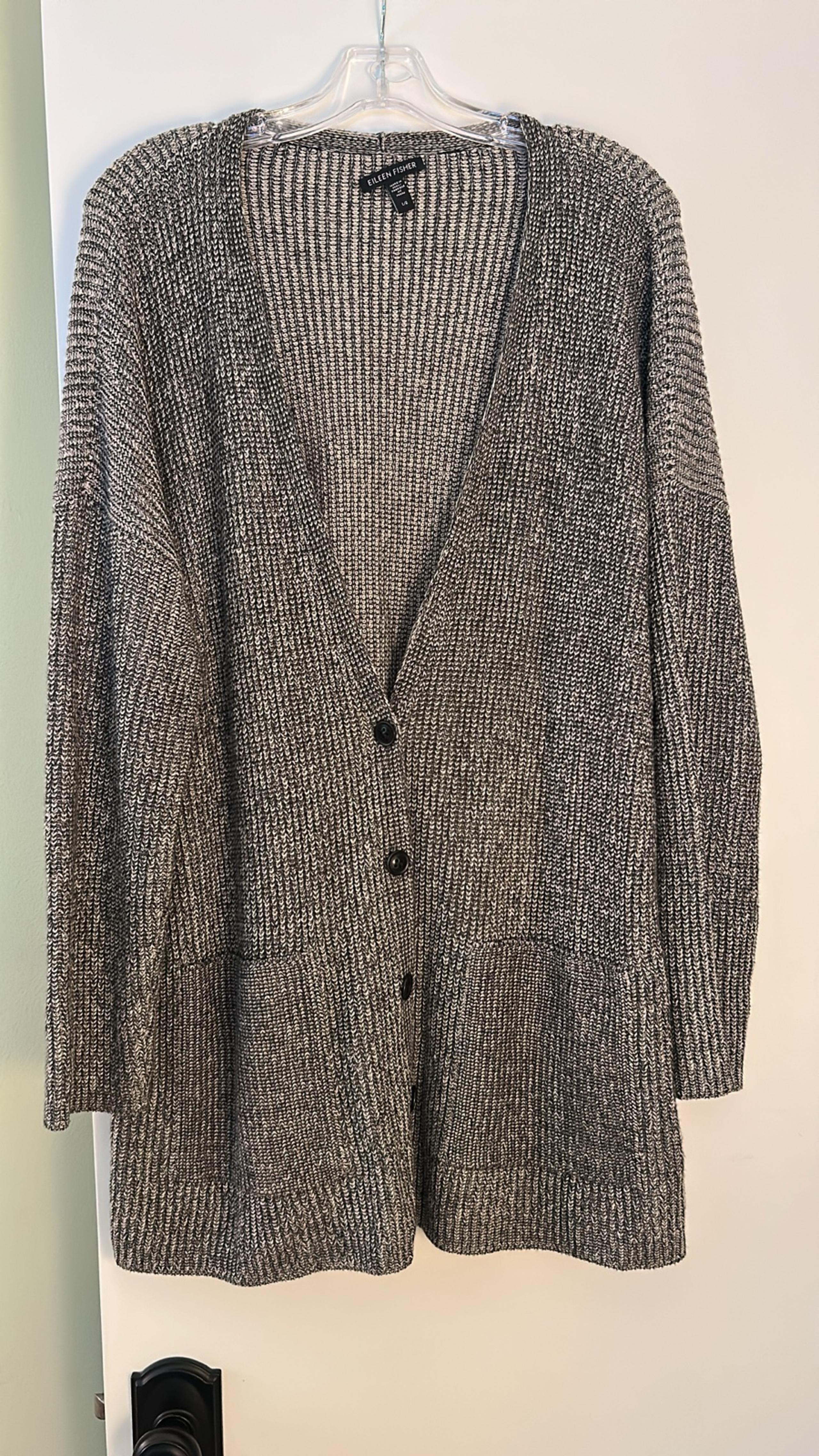 Eileen Fisher Lightweight Button Front Cardigan
