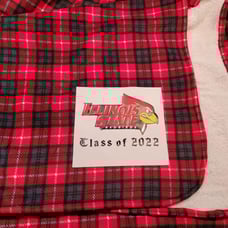 Illinois State University fleece sherpa blanket. Graduation gift