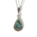 Tear Drop Abalone Shell Bezel Set Marcasite Accents 925 Danecraft Pendant