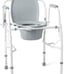 Medline Steel Drop-Arm Commode, 350 lb Weight Capacity