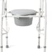 Medline Steel Drop-Arm Commode, 350 lb Weight Capacity
