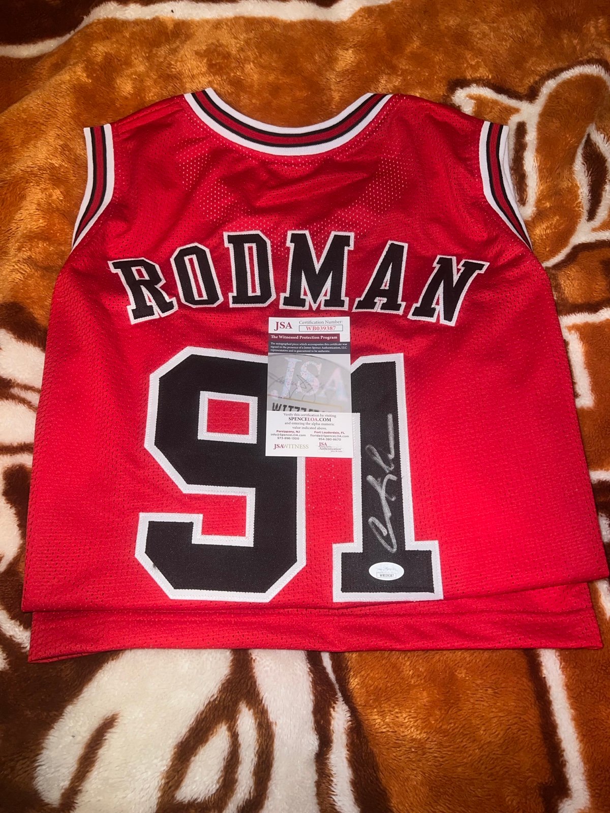 Dennis rodman signed Jersey