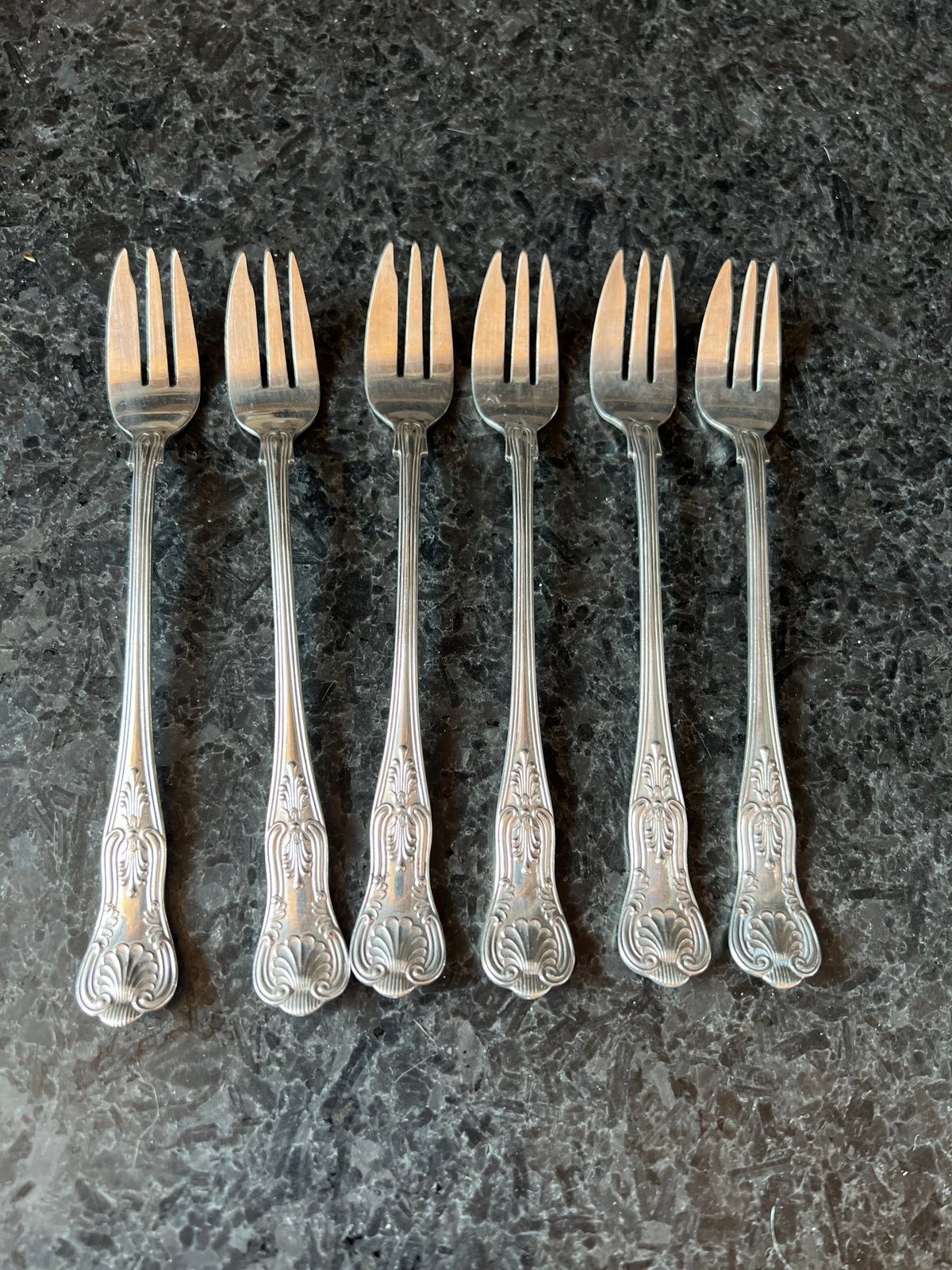 Kings cocktail forks by Gorham Mfg Company high quality silver plate length 6