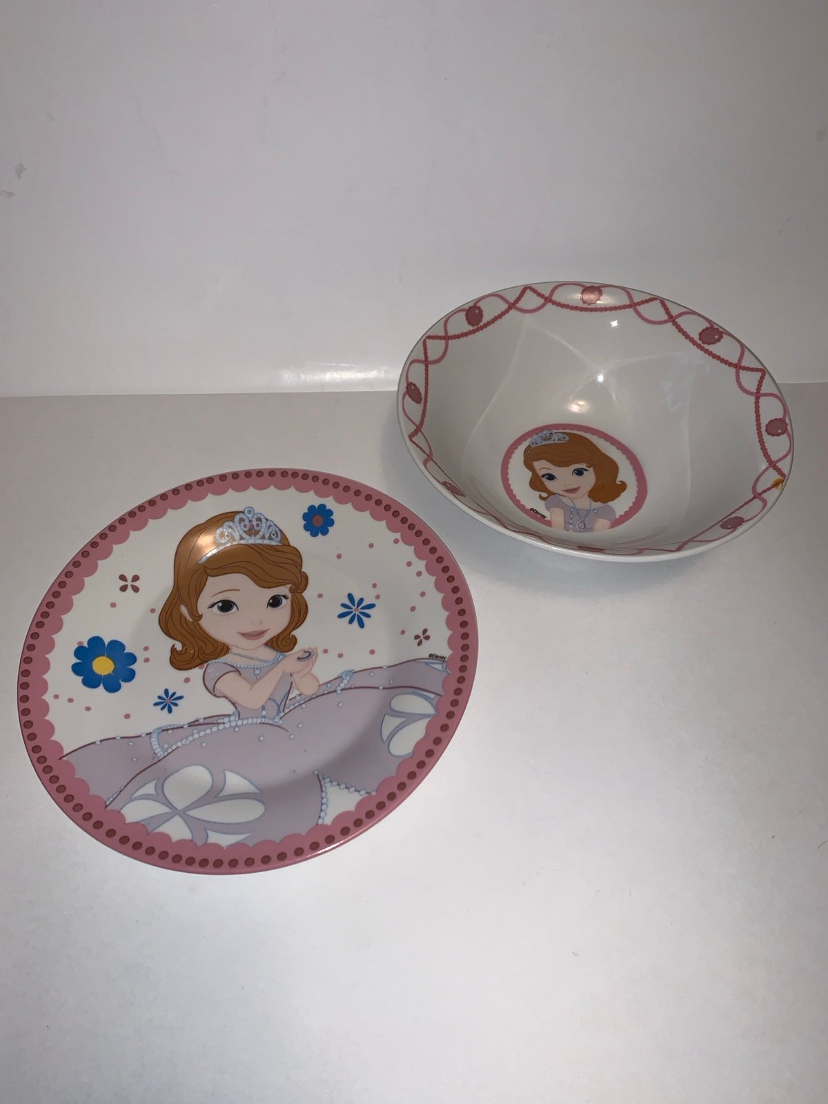 Disney Princess Sofia Porcelain Plate and Bowl