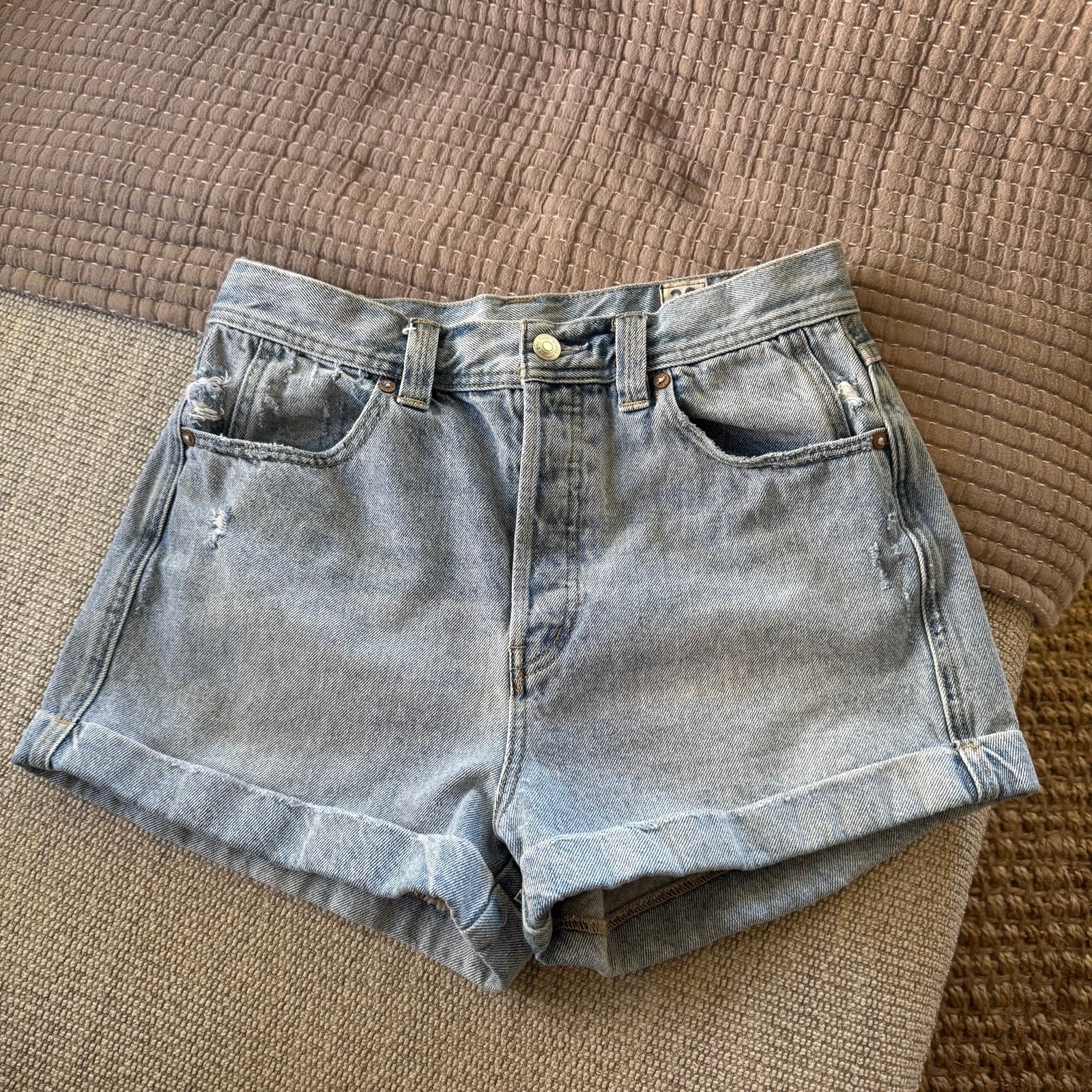 Free People We The Free Setting With The Sun Jean Denim Shorts