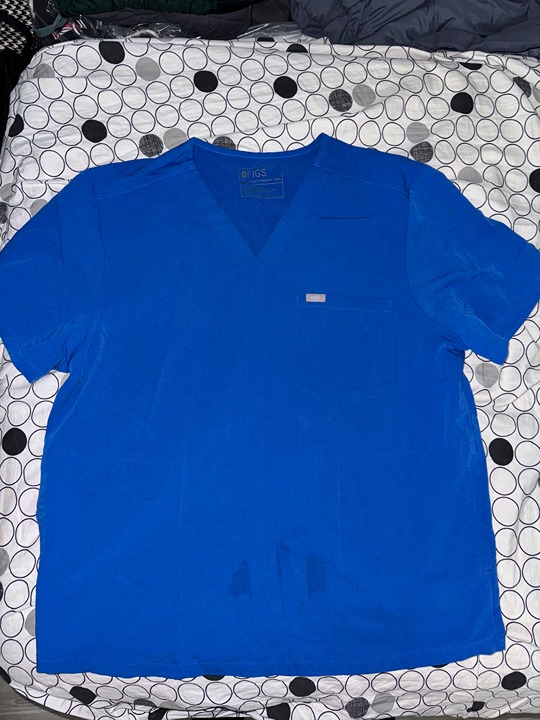 Mens FIGS Scrub Set - Chisec Scrub Top & Tansen Jogger Scrub Bottom (Royal Blue)