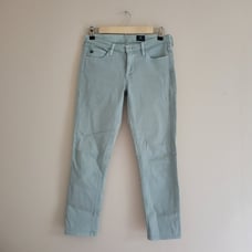AG Adriano Goldschmied Womens The Stilt Crop Mint Green Size 26 Preppy Everyday