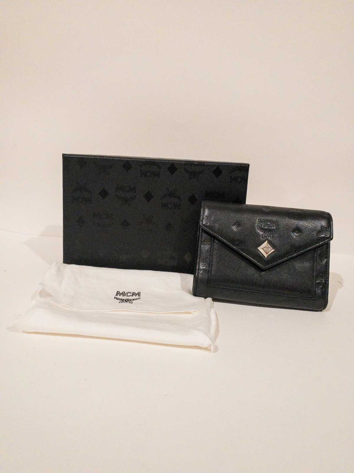 MCM Small Love Letter Three Fold Wallet in Monogram Leather