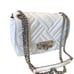 MICHAEL KORS Peyton Patent Leather Shoulder Bag Optic White