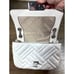 MICHAEL KORS Peyton Patent Leather Shoulder Bag Optic White