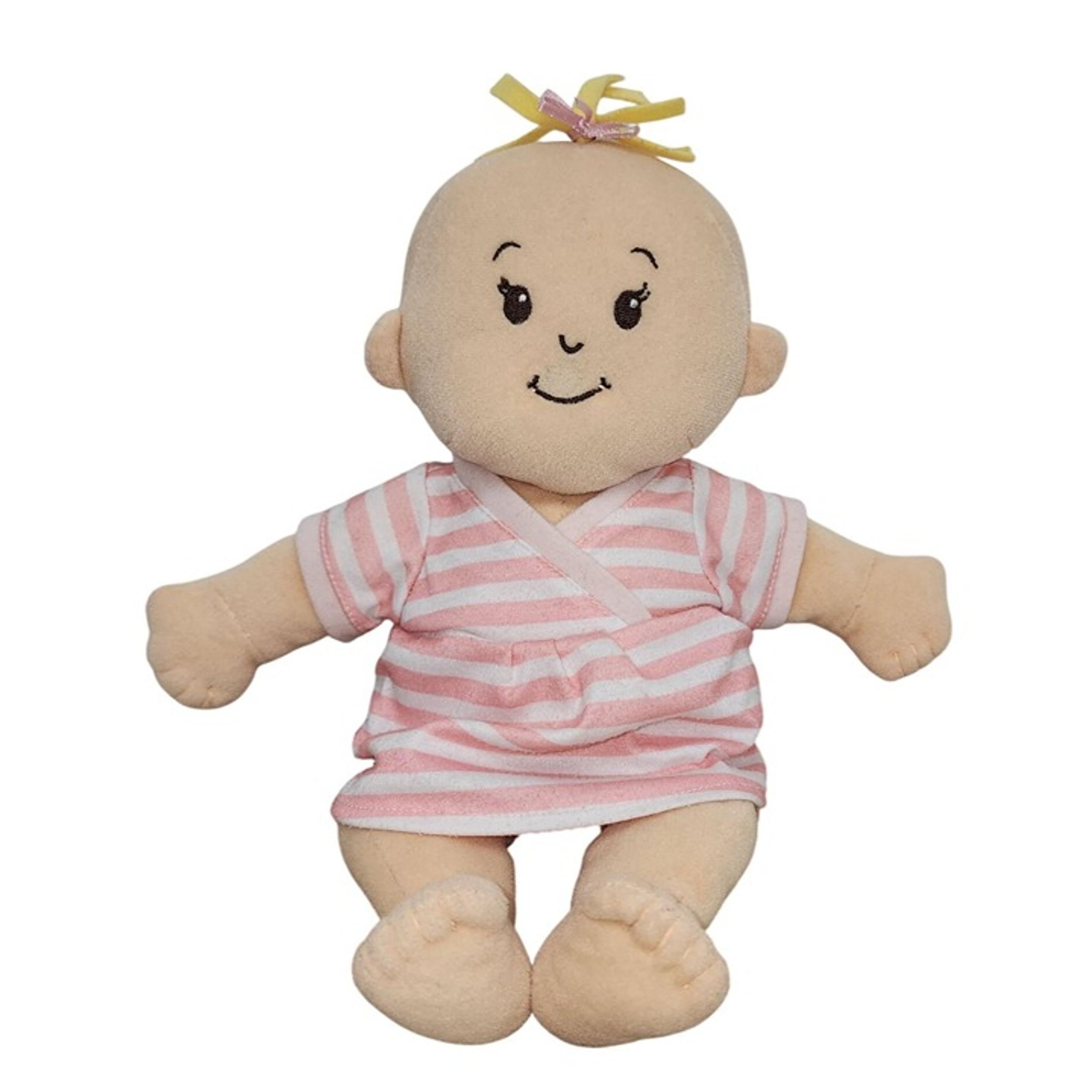 Baby Stella Peach Soft First Baby Doll Plush Stuffed Lovey Ages 1+ - Manhattan Toy