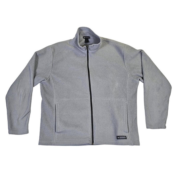 REI Mens Full-Zip Fleece Jacket Size XXL Gray Polyester