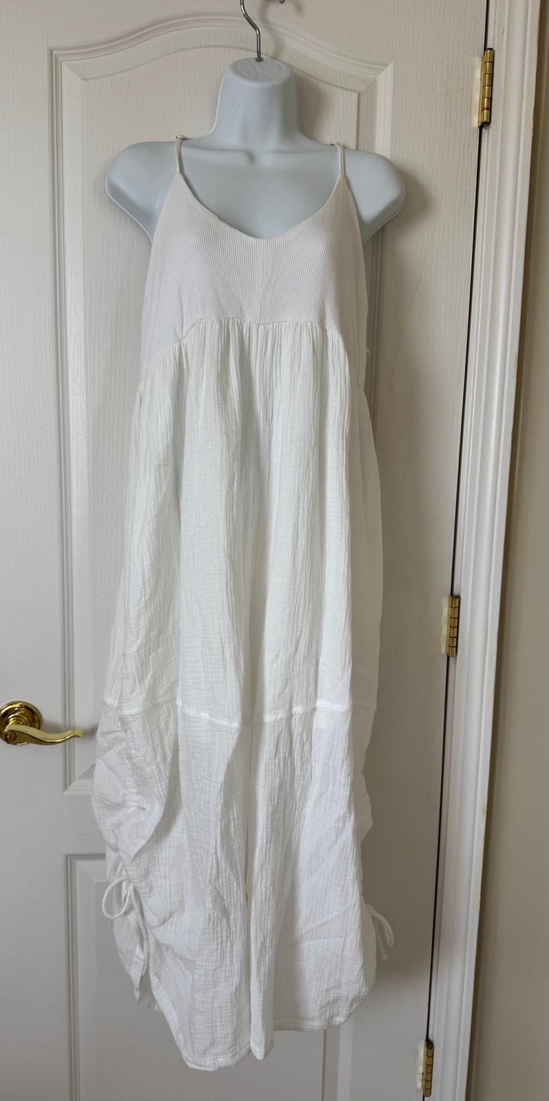 Arula X (XL) White Cotton Wide Legged Jumpsuit New