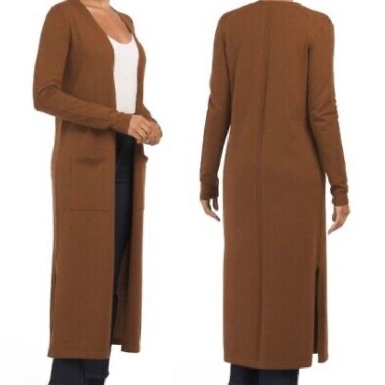 New Theory Long Cashmere Cardigan