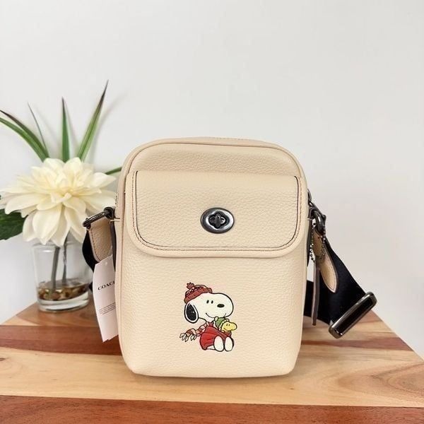 NWT Coach X Peanuts Heritage Crossbody With Snoopy Motif