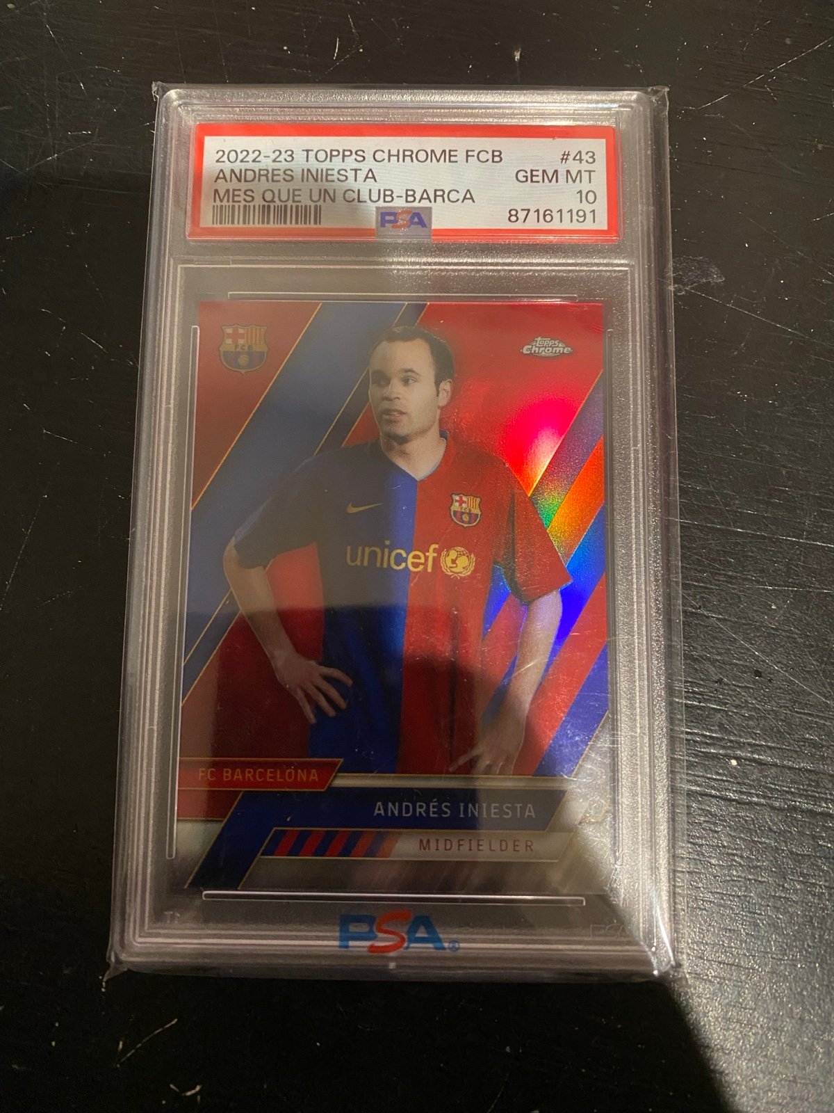 Andres Iniesta PSA Gem Mt 10