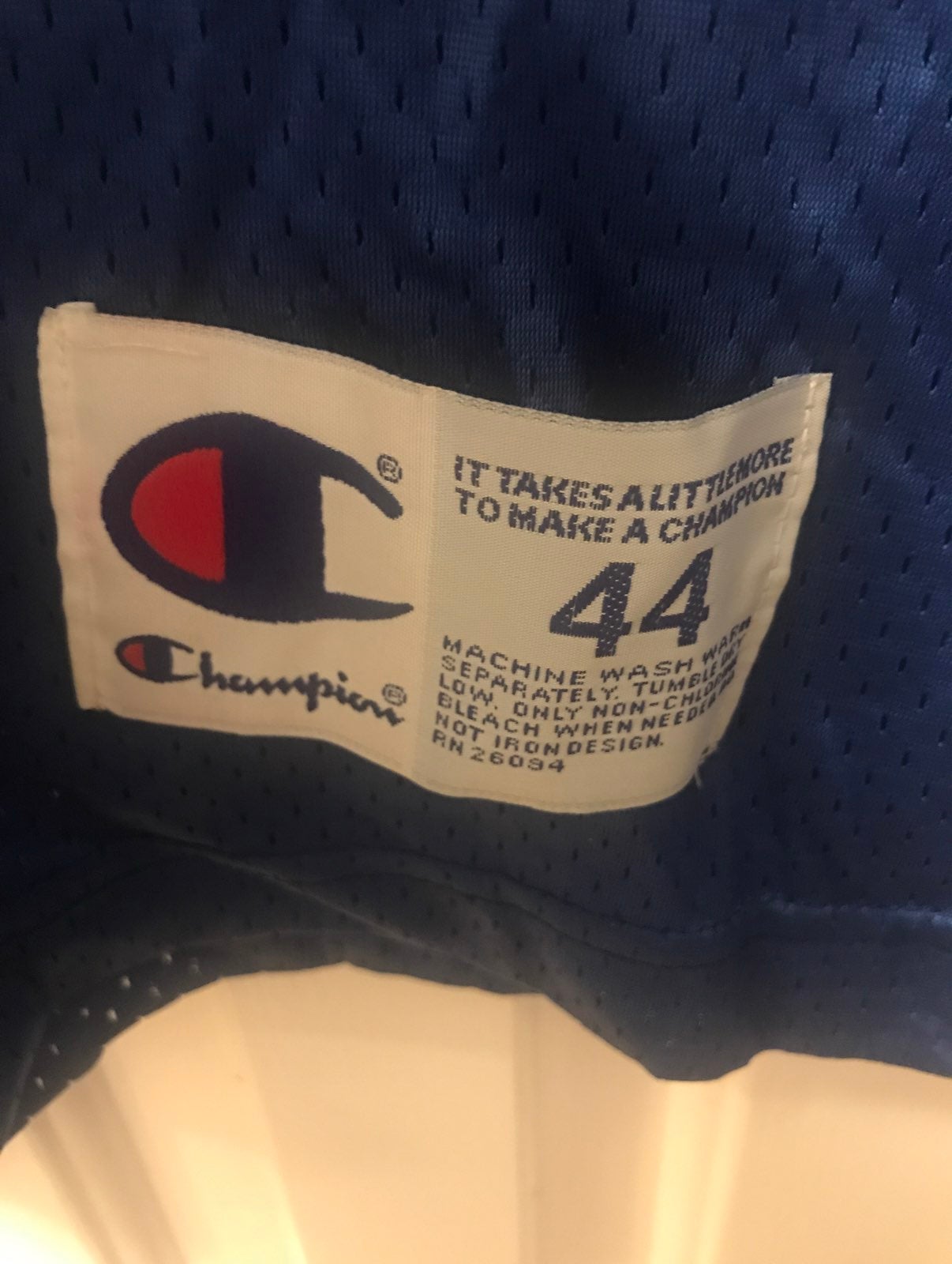 Vintage Champion Colts James Jersey 44