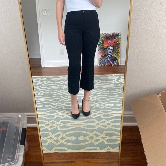 Moschino Wool Silk Hemmed Black Pants SZ 6