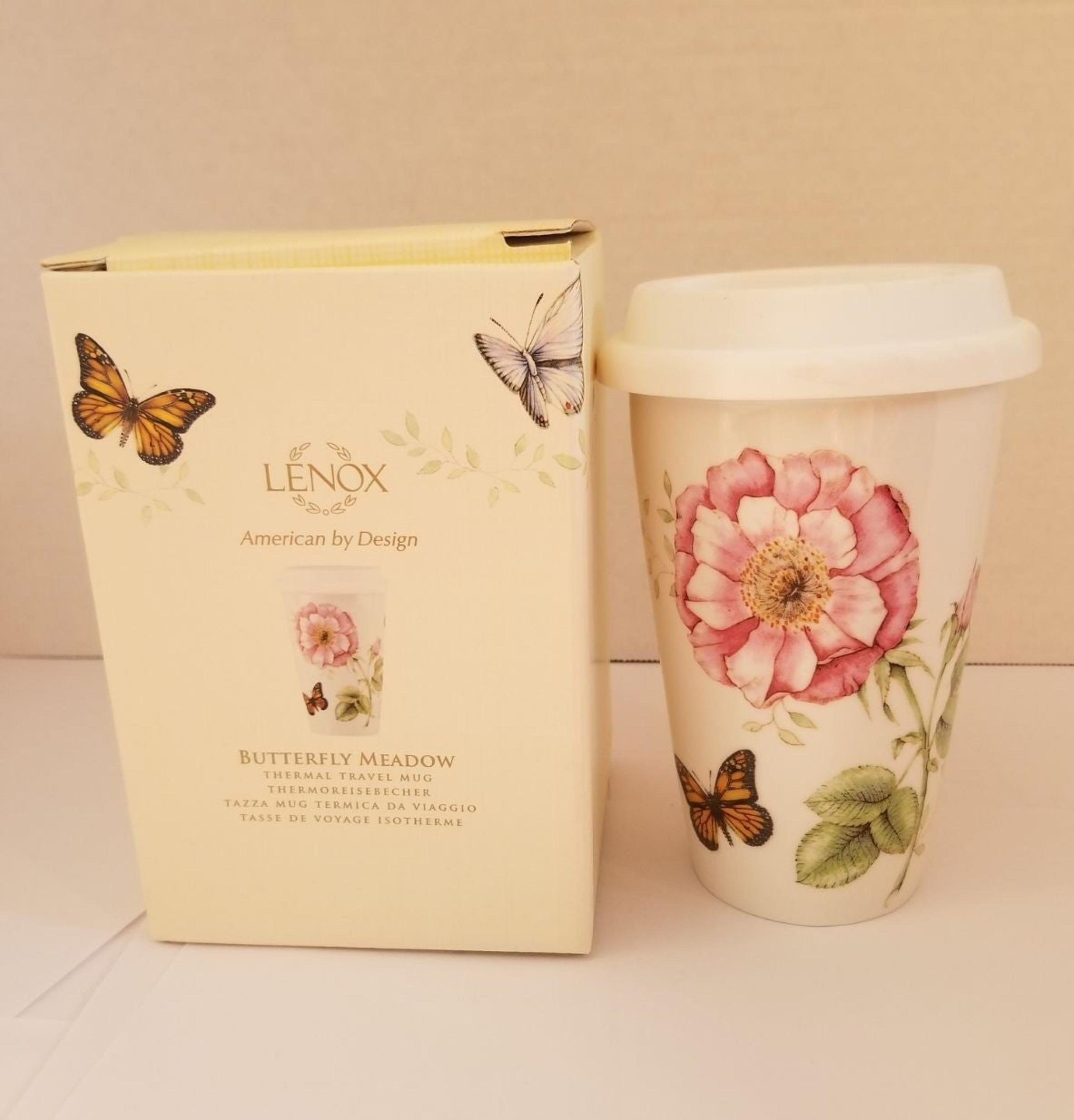 NIOB Lenox Butterfly Meadow Thermal Travel Mug 12OZ