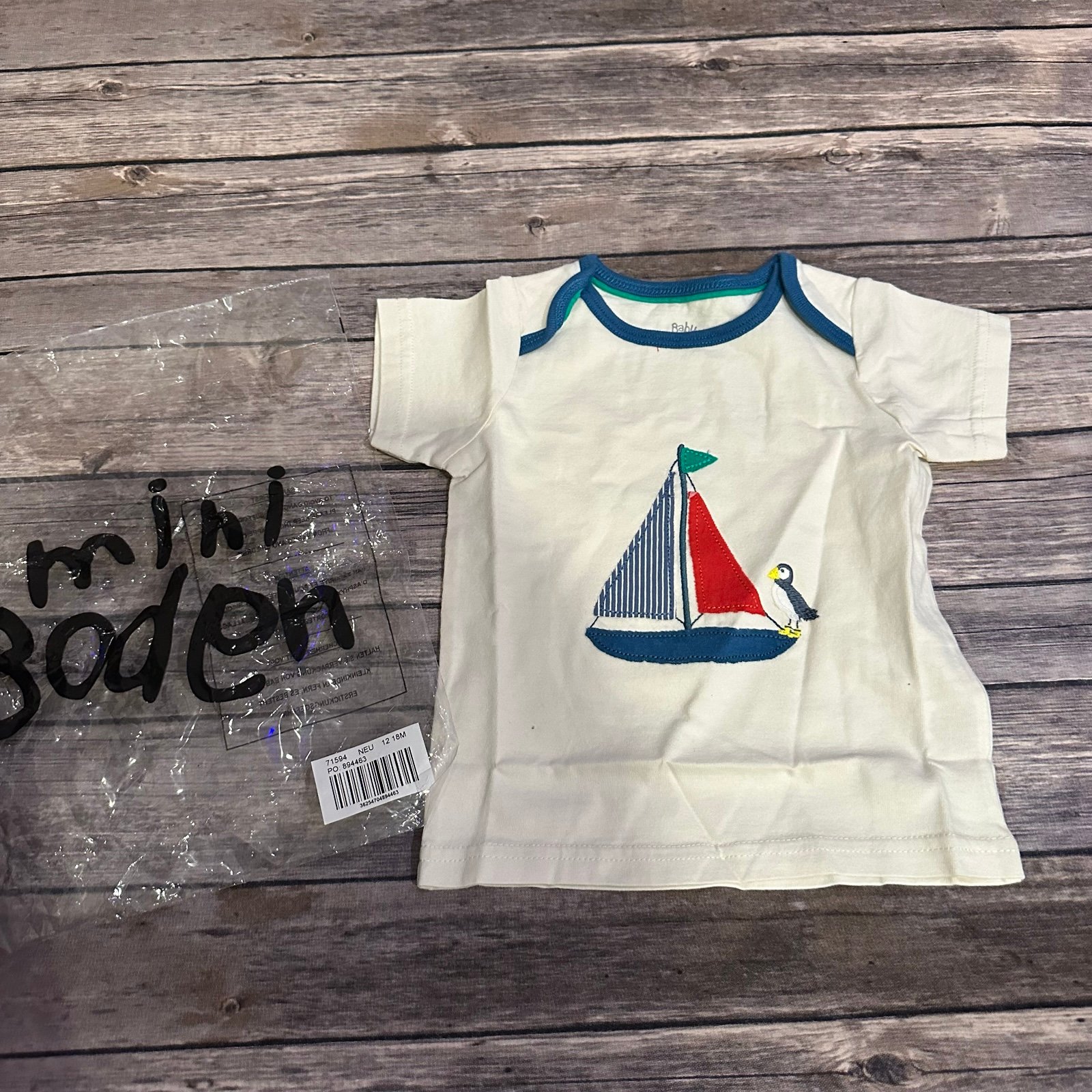Mini boden puffin tee new in bag 12/18